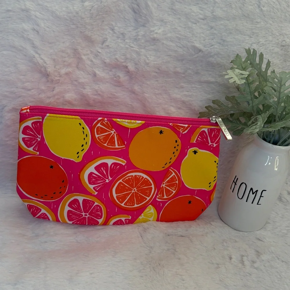 Clinique Colorful Citrus Print Pouch